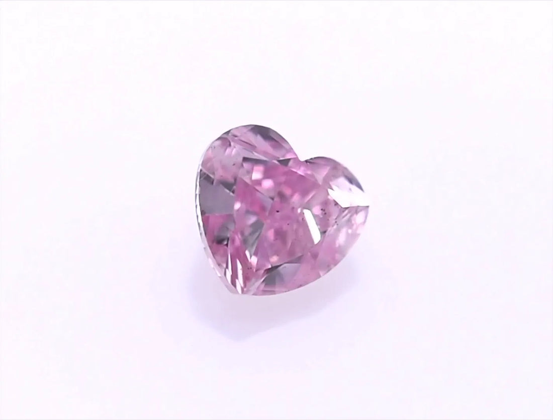 0.52ct Heart Natural Diamond (Colour Fancy Intense Purplish Pink, Clarity SI1, GIA Certified)