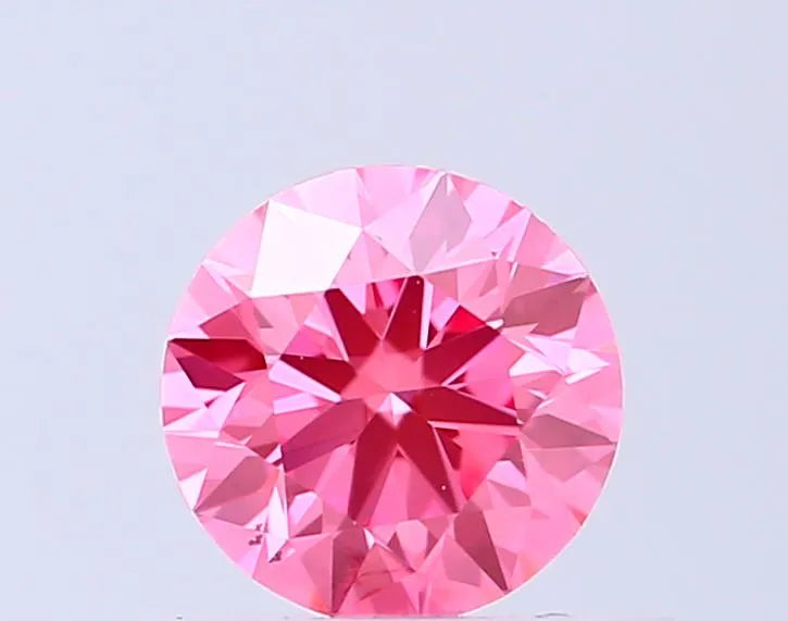 0.53ct Round Lab Grown Diamond (Colour Fancy Vivid Pink, Clarity VS2, Cut EX, IGI Certified)