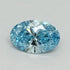 0.54ct Oval Lab Grown Diamond (Colour Fancy Vivid Blue, Clarity VS1, IGI Certified)