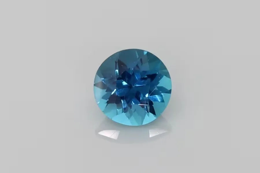 0.74ct Round Natural Tourmaline (Colour Blue, Clarity Eye Clean, Cut Faceted)
