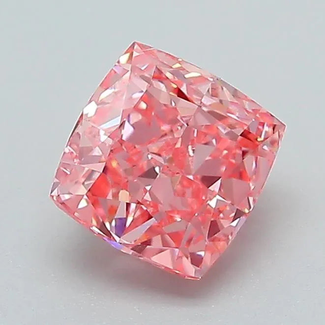 1.20ct Cushion modified Lab Grown Diamond (Colour Fancy Vivid Pink, Clarity VVS2, IGI Certified)