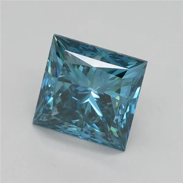 2.14ct Princess Lab Grown Diamond (Colour Fancy Vivid Blue, Clarity VS1, IGI Certified)