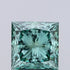 2.59ct Princess Lab Grown Diamond (Colour Fancy Vivid Green, Clarity VVS2, IGI Certified)